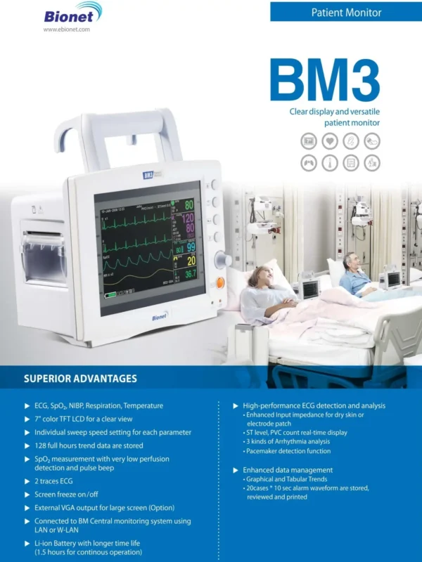 bionet bm3 patient monitor