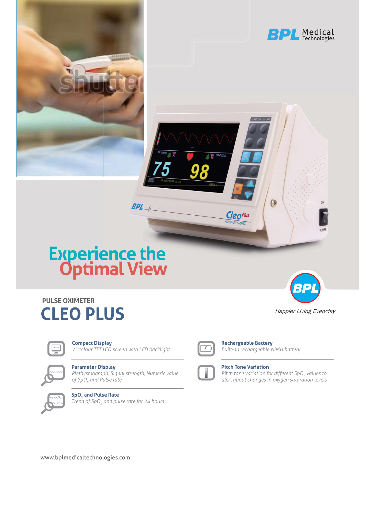 Home bpl pulse oximeter