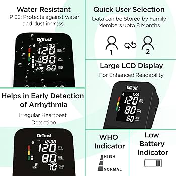 dr trust smart automatic digital blood pressure monitor bp machine 101 (black) dr trust smart automatic digital blood pressure monitor bp machine 101 (black)