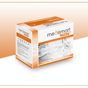 18" medismart plus sterile latex powder free surgical gloves (orange packet)