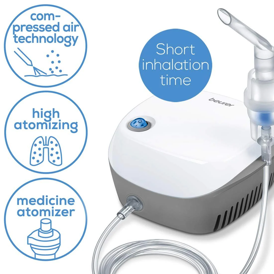 beurer nebulizer, german technology (ih18), white (ih 18) with 2 mask beurer nebulizer, german technology (ih18), white (ih 18) with 2 mask