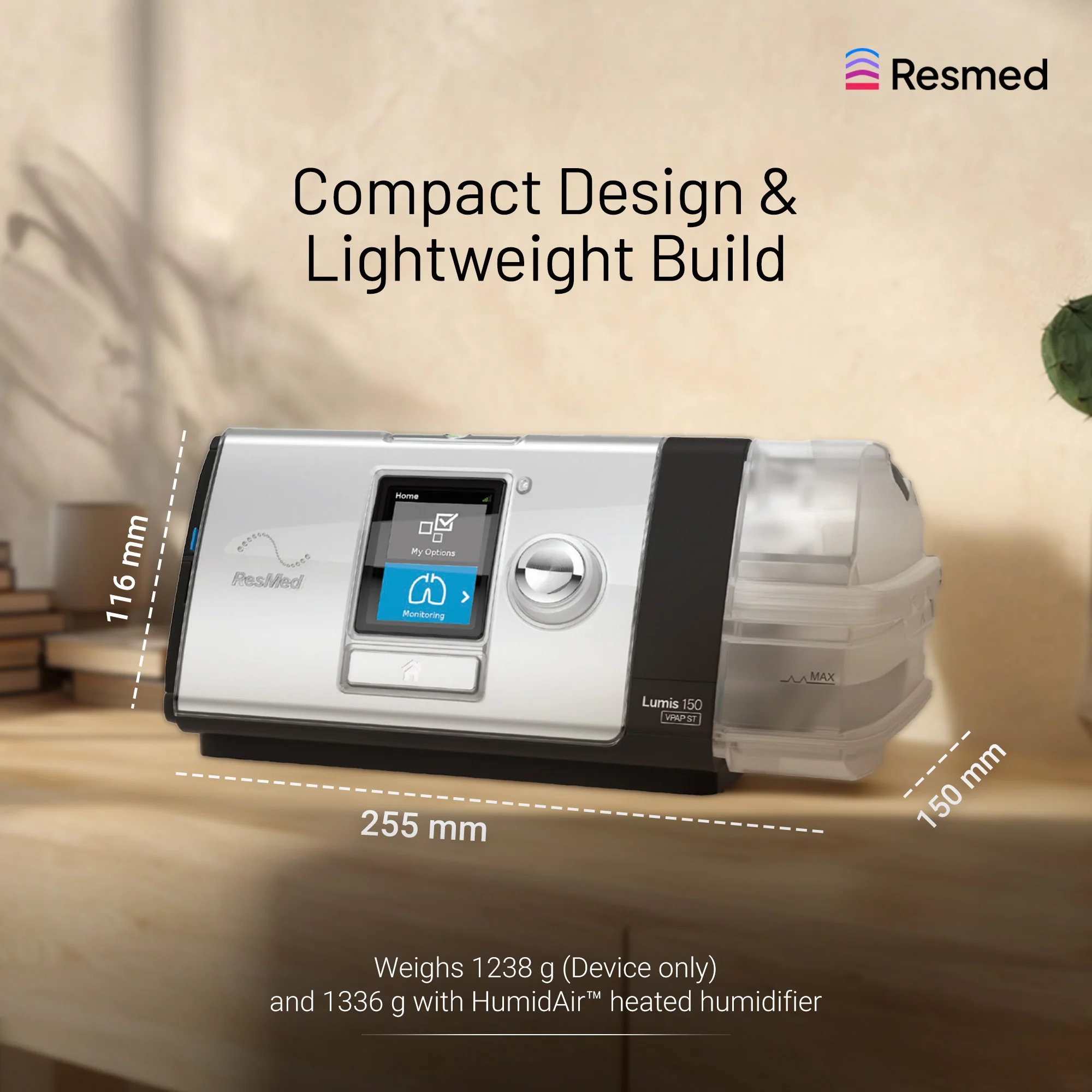 resmed lumis™ 150 vpap st bipap tripack resmed lumis™ 150 vpap st bipap tripack